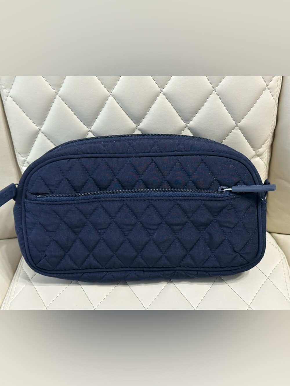 Vera Bradley Classic Navy Microfiber Cosmetic & medicine Travel Bag - Picture 2 of 9